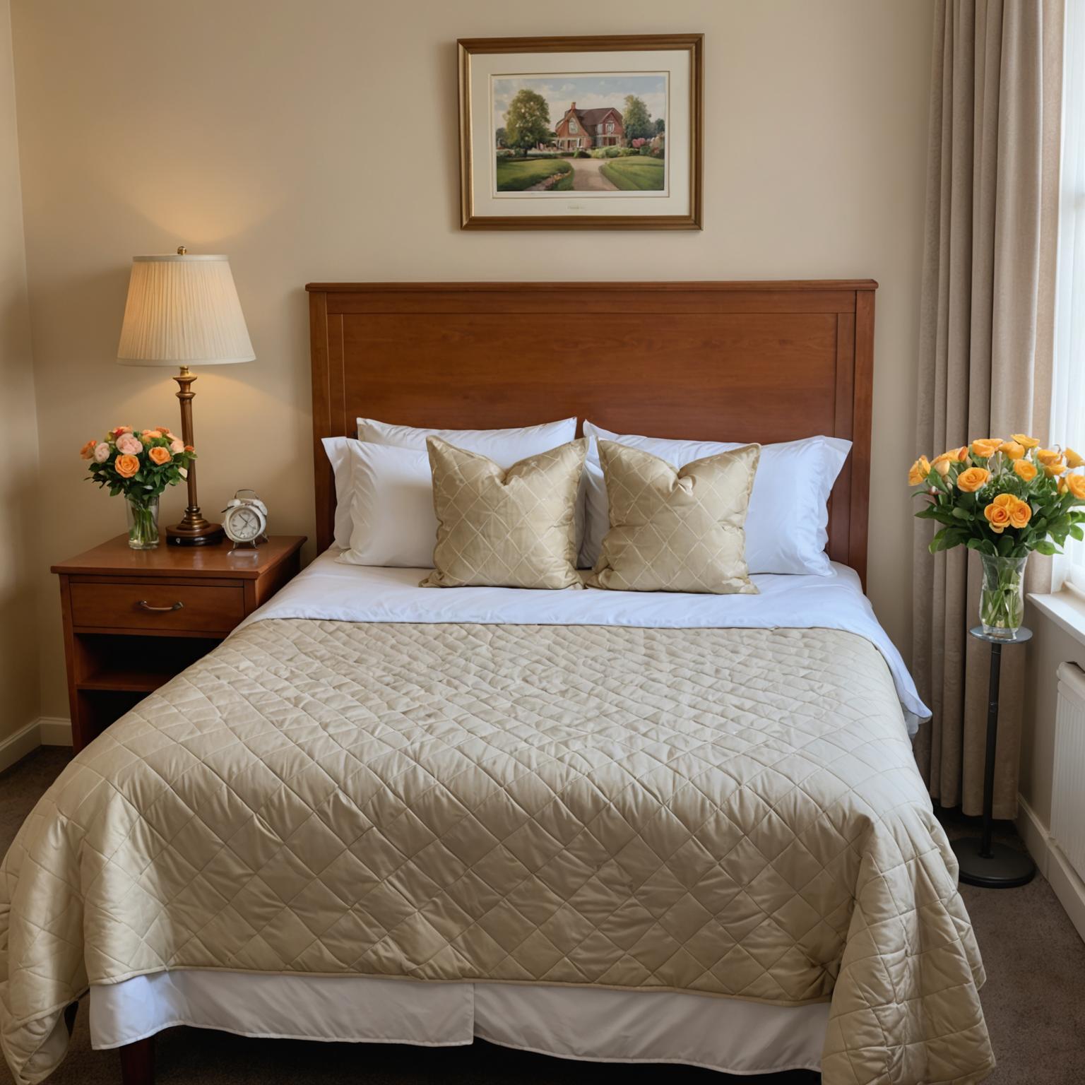 Tidy and welcoming aged care resident room maintained by professional cleaning services